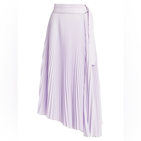 A.L.C. Arielle Pleated Asymmetric Midi Skirt Size 8 - Picture 7 of 15